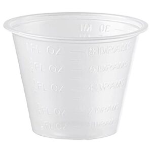 [300 Count - 1 oz.] Plastic Disposable Medicine Measuring Cup for Liquid Medicine, Epoxy, & Pills