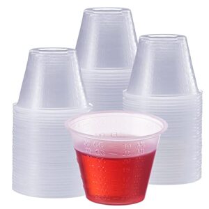 [300 count - 1 oz.] plastic disposable medicine measuring cup for liquid medicine, epoxy, & pills