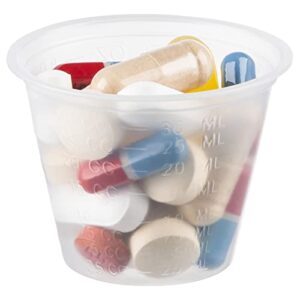 [300 Count - 1 oz.] Plastic Disposable Medicine Measuring Cup for Liquid Medicine, Epoxy, & Pills