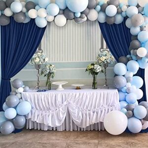 Hiasan Backdrop Curtains for Parties, Polyester Photography Backdrop Drapes for Family Gatherings, Wedding Decorations, 5ftx10ft, Set of 2 Panels