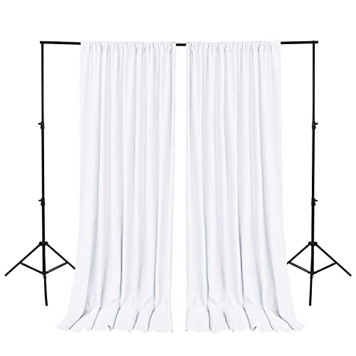 Hiasan Backdrop Curtains for Parties, Polyester Photography Backdrop Drapes for Family Gatherings, Wedding Decorations, 5ftx10ft, Set of 2 Panels