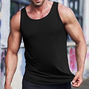 COOFANDY Men's 3 Pack Quick Dry Workout Tank Top Gym Muscle Tee Fitness Bodybuilding Sleeveless T Shirt