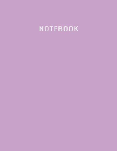 Notebook: Unlined/Plain Notebook - Large (8.5 x 11 inches) - 100 Pages - Lilac Cover