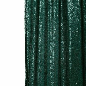 Efavormart 8ft Hunter Emerald Green Sequin Photo Booth Backdrop Photography Backdrop with Rod Pockets