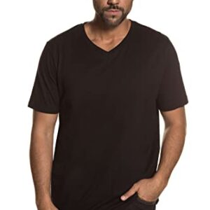 JP 1880 Menswear Big & Tall Plus Size L-8XL 2 Pack of Essential V-Neck Tees Black XXX-Large 711318130