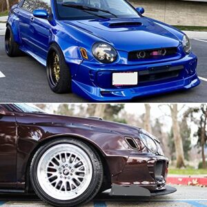 Tonsya For 2002 2003 Subaru Impreza WRX RS TS Replacement Front Bumper Signal Side Marker Daytime running Lights 2 in 1 Led Lamp Smoked Lens