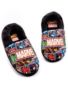 marvel avengers slippers boys kids comic house shoes loafers 10.5 us little kid