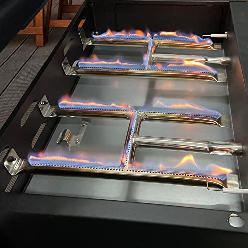 TAILGRILLER Burner Tube Set for Blackstone 22 Inch Table Top Griddle, Set of 2 Stainless Steel Grill Burner Tubes with Screws