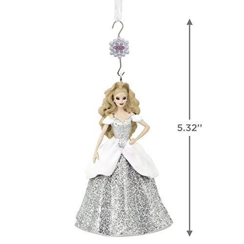 Hallmark Holiday Barbie Christmas Tree Ornament 2021 (with Limited Edition Dated Hook)