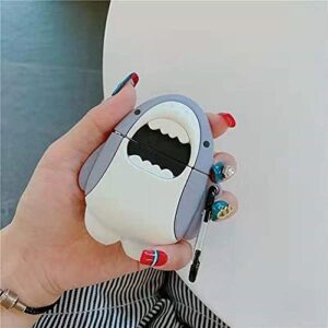 Compatible for Airpods 1/2 Case Cover, 3D Cute Cartoon Funny Fun, Silicone Air pods Stylish Chic Character Skin Keychain Kits,Funny Boys Girls Kids Teens Women Cases for Airpods 1&2