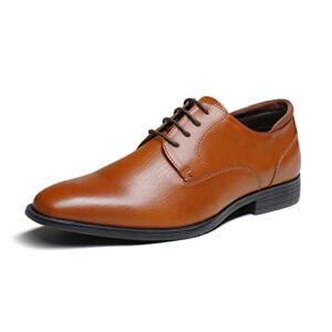 bruno marc men's dress oxfords business derby shoes,brown,size 11,sbox221m