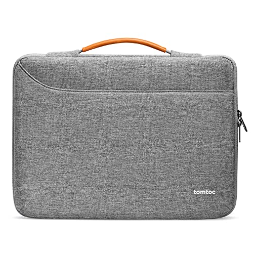 tomtoc 360 Protective Laptop Carrying Case for 14-inch MacBook Pro M2/M1 Pro/Max A2779 A2442 2023-2021, 12.9-inch iPad Pro 3rd-6th Gen with Magic Keyboard Folio, Water-Resistant Accessory Sleeve Bag