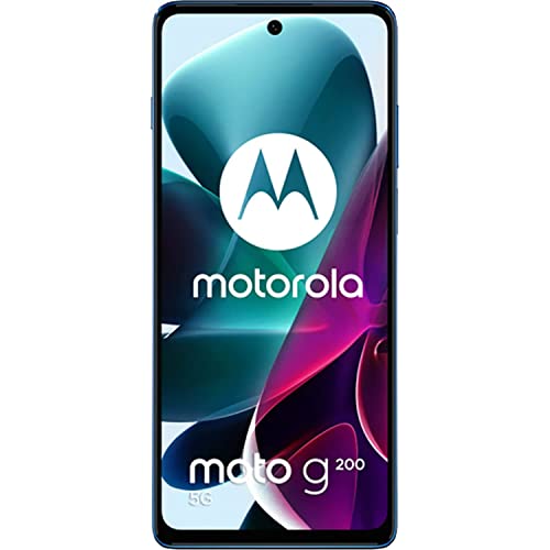 Motorola Moto G200 Dual-SIM 128GB ROM + 8GB RAM (GSM Only | No CDMA) Factory Unlocked 5G Smartphone (Stellar Blue) - International Version