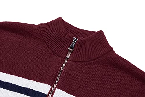 MAGNIVIT Sweatshirt for Men Regular fit Winter Thermal Warm Pullover Navy Wine Red