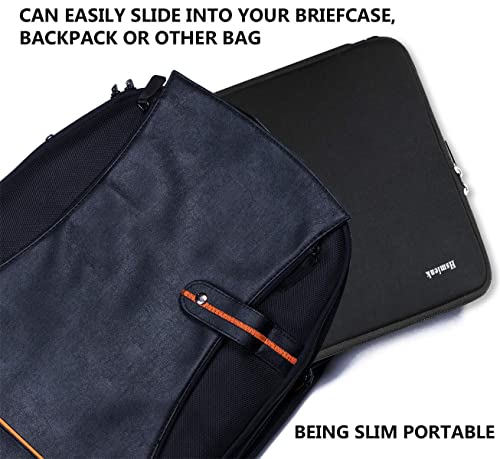 Laptop Sleeve 14 inch, Upgrade Durable Shockproof Protective Computer Cover Flip Case Briefcase Carrying Bag Compatible with 14"-15" HP, Lenovo, Asus, Acer, Notebook, Chromebook Computer, Black