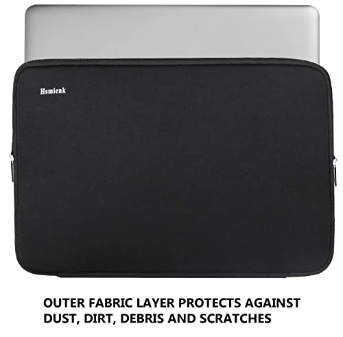 Laptop Sleeve 14 inch, Upgrade Durable Shockproof Protective Computer Cover Flip Case Briefcase Carrying Bag Compatible with 14"-15" HP, Lenovo, Asus, Acer, Notebook, Chromebook Computer, Black