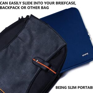 15.6 Inch Laptop Sleeve, Durable Shockproof Protective Cover Flip Case Briefcase Carrying Bag Compatible with 15.6" HP, ASUS, Lenovo, Acer, Notebook, Computer, Ultrabook, Chromebook, Blue