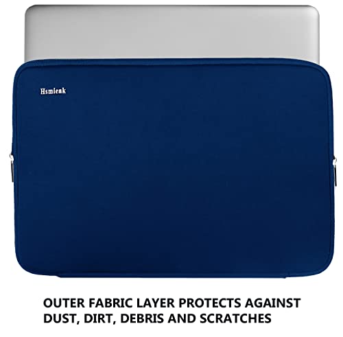 15.6 Inch Laptop Sleeve, Durable Shockproof Protective Cover Flip Case Briefcase Carrying Bag Compatible with 15.6" HP, ASUS, Lenovo, Acer, Notebook, Computer, Ultrabook, Chromebook, Blue