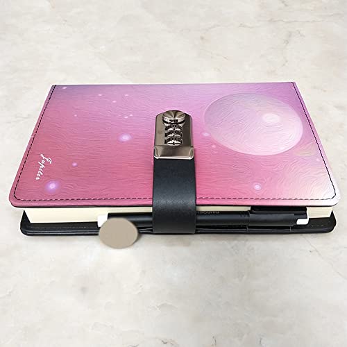 AZPINGPAN Horizontal Creative PU Leather Diary with Combination Lock丨Thickening A5 Secret Password Notebook Journal Digital Locking Personal Writing Diary Notepad Handbook Sketchbook