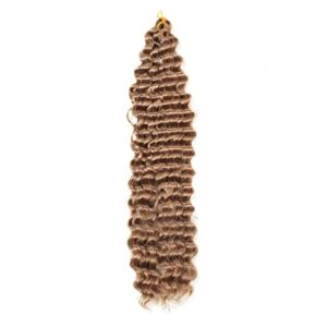 22-28 inch deep wave twist crochet hair natural synthetic braid hair afro curls ombre braiding hair extensions hair ,c,1/piece/22 inch