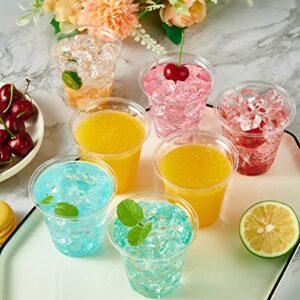 Lilymicky [300 Pack] 5 oz Clear Plastic Cups, Disposable Plastic Shot Glasses, 5 Ounce Plastic Party Drinking Cups for Gatherings, Carnival, and any Events