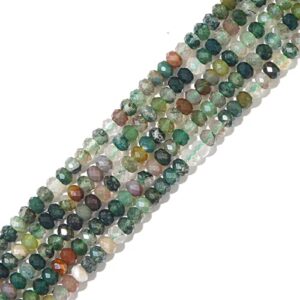 beadia natural indian agate beads 4x2mm 120pcs faceted rondelle loose semi gemstone beads for jewelry making design
