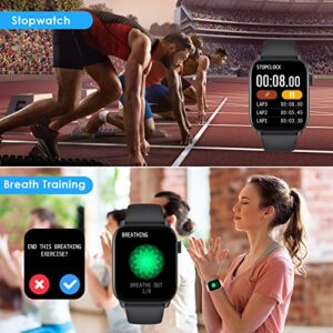 RIVERSONG Smart Watch for Android Phones and iPhone Compatible, Smartwatch for Men Women, IP68 Waterproof Fitness Tracker with Heart Rate Blood Oxygen Sleep Monitor, Motive 3