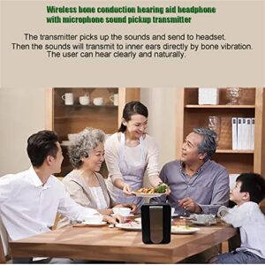 Wireless TV Listening Headsets Hearing Device Bone conduction Hearing Assist Headphones for Senior Adult Hard of Hearing to Watch TV & Conversation