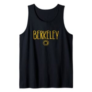 Berkeley California CA Sun Drawing Amber Print Tank Top