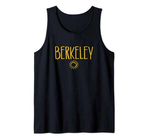 Berkeley California CA Sun Drawing Amber Print Tank Top