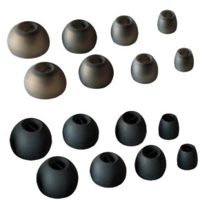 luckvan 8 pairs replacement ear tips for sennheiser earbuds replacement silicone tips sennheiser ear tips extra small ear tips, black