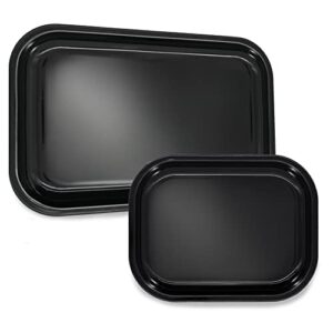black metal tray 2 pack 11"x7" and 7"x5.5"