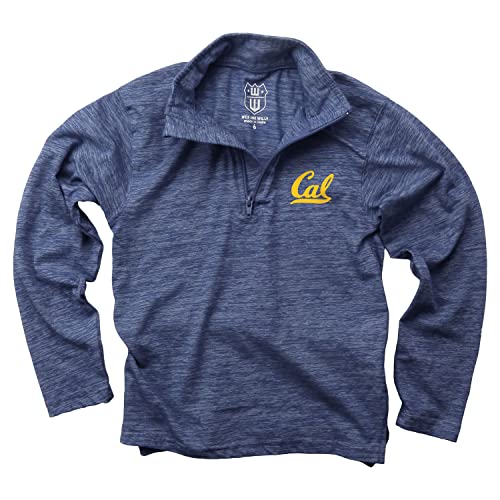 Wes and Willy Youth Boys Cloudy Yarn Long Sleeve College Quarter Zip (Cal, Medium)