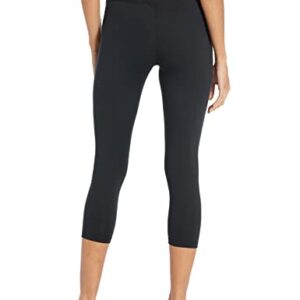 Juicy Couture Women's High Waisted Crop Yoga Tight 22'', Deep Black, Large