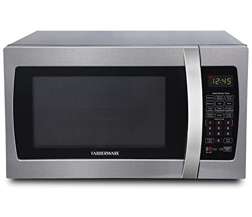 Farberware FMO13AHTBKI Professional 1.3 Cu. Ft. 1100-Watt Microwave Oven with Sensor, Stainless Steel