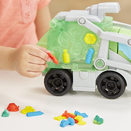 Play-Doh Wheels Dumpin' Fun 2-in-1 Garbage Truck Toy, with Stinky Scented Garbage Compound and 3 Additional Cans, Preschool Toys for 3 Year Old Boys and Girls and Up, Non-Toxic (Amazon Exclusive)