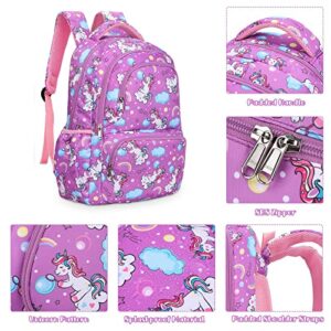 SAMIT Unicorn Backpack for Girls and Boys with Lunch Box Kids Backpack School Backapack for Kindergarten Elementary