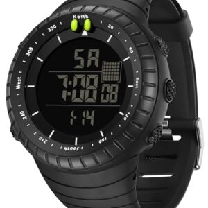 Men Digital Watch Waterproof Sports Military Watch Tactical Watches for Men Wrist Watch Big Face LED Backlight Alarm Stopwatch