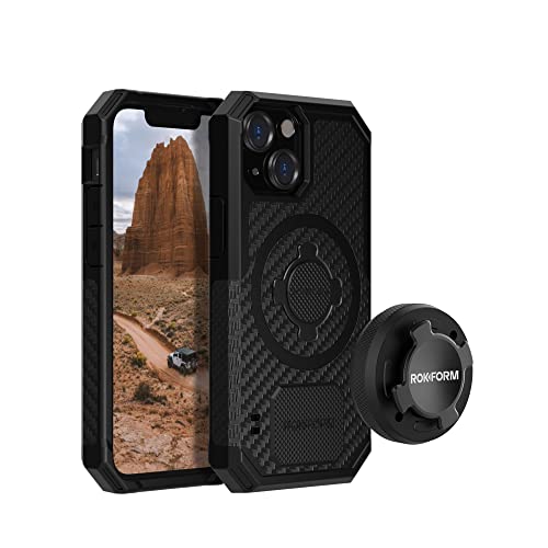 Rokform - iPhone 13 Mini Rugged Case + Aluminum RokLock Phone Mount