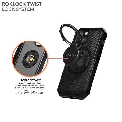 Rokform - iPhone 13 Mini Rugged Case + Aluminum RokLock Phone Mount