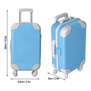 Diydeg Doll Suitcase Luggage, Doll Suitcase Compact Portable for Home for 18 Inch Girl Dolls for Children(PJ-459-06 Trolley case Sky Blue)