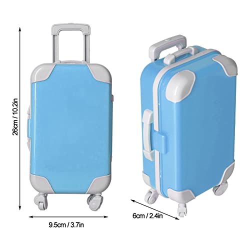 Diydeg Doll Suitcase Luggage, Doll Suitcase Compact Portable for Home for 18 Inch Girl Dolls for Children(PJ-459-06 Trolley case Sky Blue)