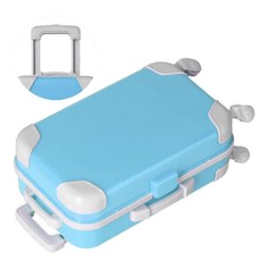 Diydeg Doll Suitcase Luggage, Doll Suitcase Compact Portable for Home for 18 Inch Girl Dolls for Children(PJ-459-06 Trolley case Sky Blue)