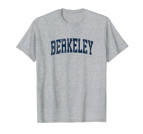 Berkeley California CA Vintage Athletic Sports Navy Design T-Shirt