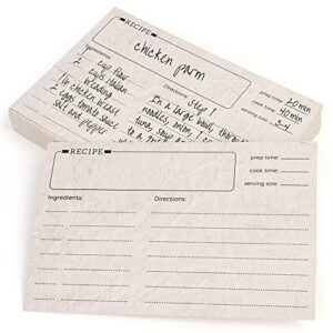 LotFancy Recipe Cards, 4x6 Inch, 60 Count, Double Sided, Blank Recipe Cardstock, Vintage Recipe Index Cards