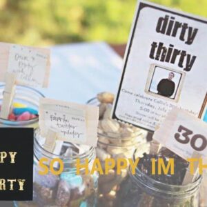 So Happy Im Thirty Napkins, 30th Birthday Napkins, Black Gold 30th Birthday Cocktail Napkins, Men Women 30th Birthday Party Decorations, Cheers to 30 Years, 30 Fabulous Party Decor (5 x 5 In,50-Pack)