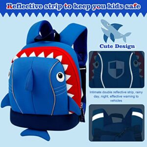 yisibo Kids Backpack with Safety Leash,Anti-lost Children Toddler Backpack for Boys Girls Baby (Shark With Safety Leash(1-6 Years))