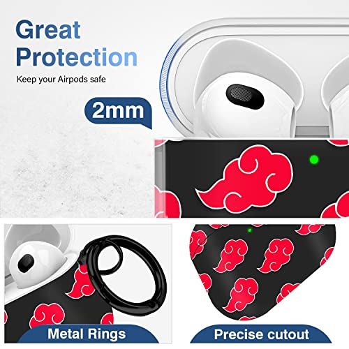 Maxjoy for AirPods 3 Case Cover - Anime Airpod 3rd Generation Case (2021) with Keychain Protective Case for Apple Airpods 3rd Generation Charging Case(Front LED Visible)