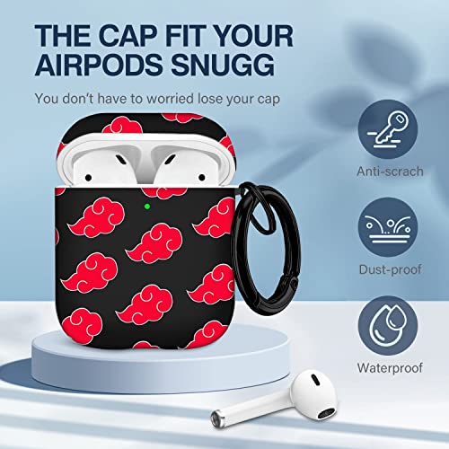 Maxjoy for Airpods Case Cover,Cartoon Cute Anime Design Airpods 1/2 Case Cover for Air Pods Men Boys Girls Kids,Kawaii Red Cloud Cases for Apple Airpods 1/2