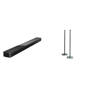 bose smart soundbar 900 dolby atmos with alexa built-in, bluetooth connectivity - black & omnijewel floor stand, black
